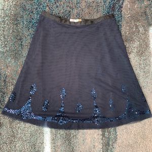 Old Navy navy blue A-line skirt with sequins. 12